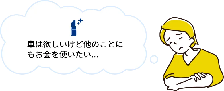 車は欲しいけど他のことにもお金を使いたい